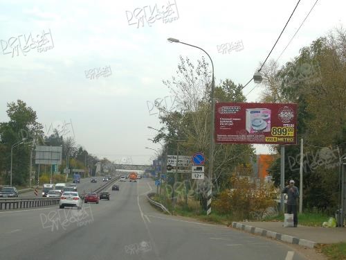 Ленинградское шоссе после Международного шоссе, 34 км 500 м, левая сторона щит 3x6 (двухсторонний)