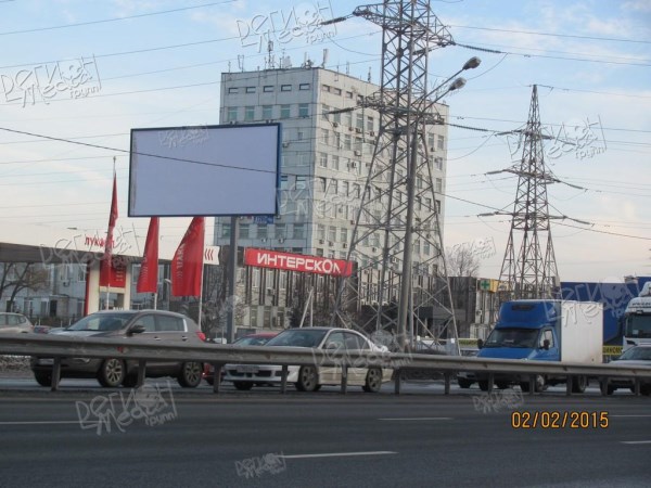 Ленинградское шоссе до Международного шоссе(М10 Е105) 21км 524м, правая сторона щит 3x6 (двухсторонний) Б