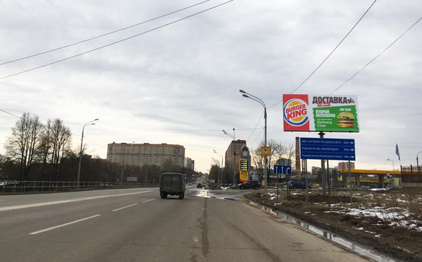 Руза, Ярославское шоссе, напротив д.52, слева (АЗС РосНефть) ,  Щит 3х6 | Рекламное агентство полного цикла «Регион Медиа» в Москве