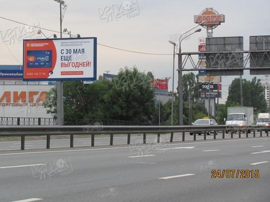 Ленинградское шоссе до Международного шоссе (М10 Е105) 19км 380м, левая сторона щит 3x6 (двухсторонний) Б